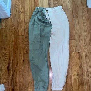 Split cargo pants
